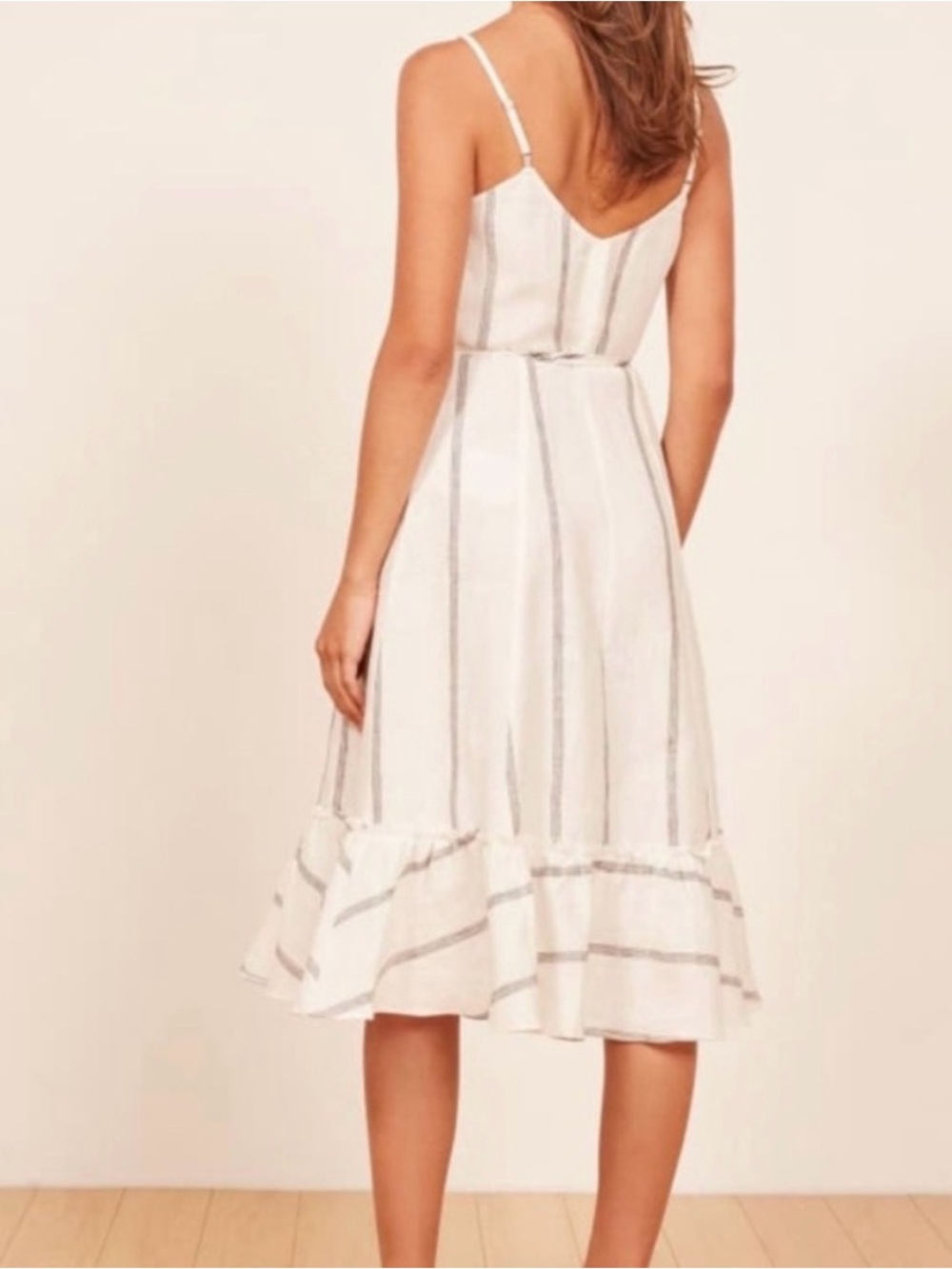Reformation 100% linen Daria wrap dress  size XS - Picture 2 of 10